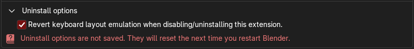 Uninstall options